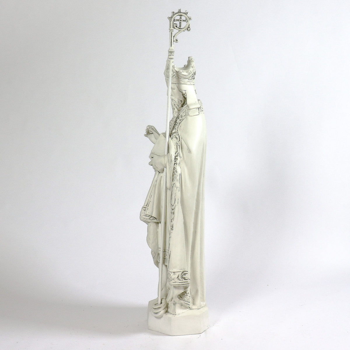 St. Augustine 42 inch statue, white finish
