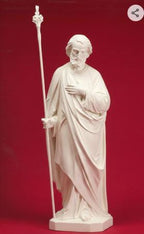 St. Joseph with Lily 60 inch statue, white finish