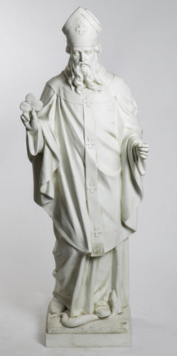 St. Patrick 66 inch statue, white finish