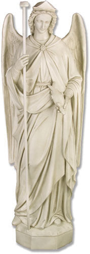 St. Raphael the Archangel statue, 58 inch, white fiberglass