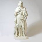 St. Roch statue, 48 inch, white fiberglass