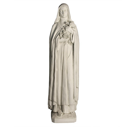 St. Theresa 59 inch statue, white finish