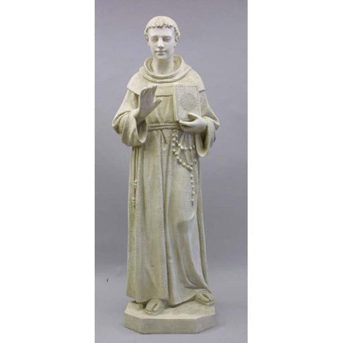 St. Thomas Aquinas statue, 71 inch, white fiberglass