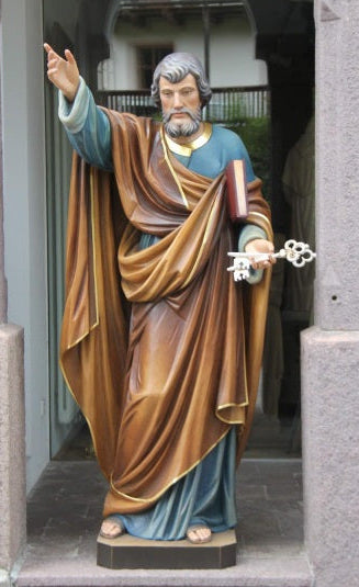Wood Carved Statue of St. Peter