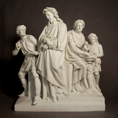 Station 1: Jesus Is Condemned to Death 48 inch statue, white finish