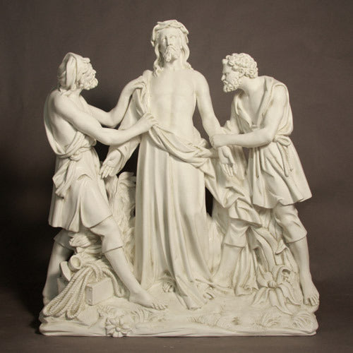 Station 10: Jesus Is Stripped of His Garments 48 inch statue, white finish