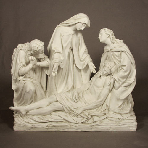 Station 13: Jesus Is Taken Down from the Cross 47 inch statue, white finish