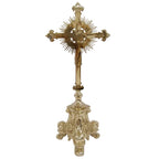 H-200-332 Ornate Altar Crucifix with Purple Stones