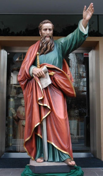 Wood Carved Statue of St. Paul