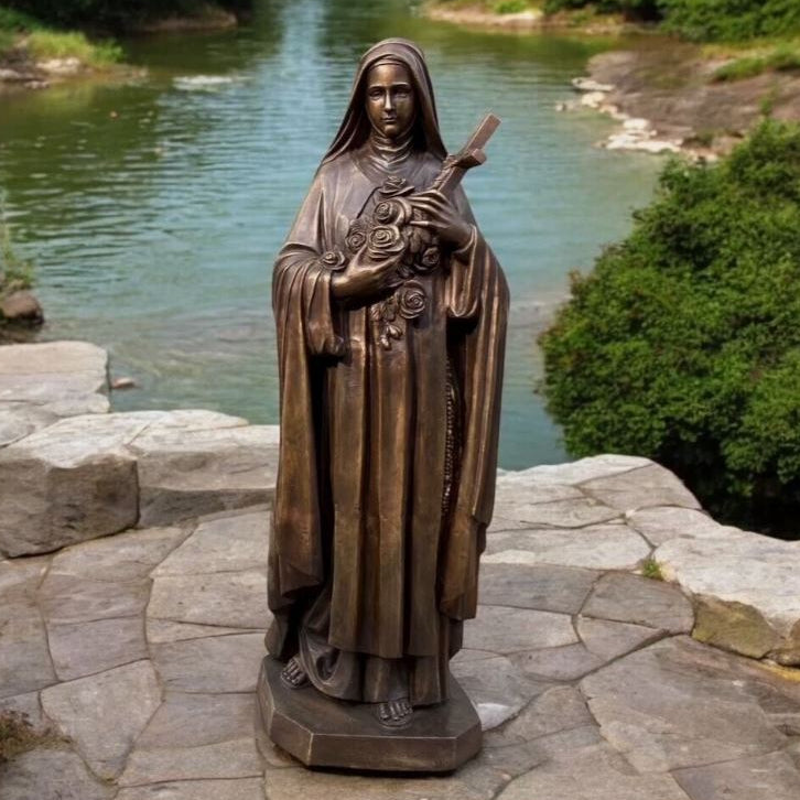 Bronze Statue of St. Therese Lisieux