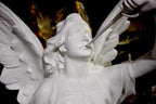 Trumpeting Angel, Left, 64 inch statue, white finish